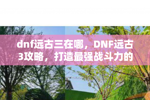 dnf远古三在哪，DNF远古3攻略，打造最强战斗力的全面指南