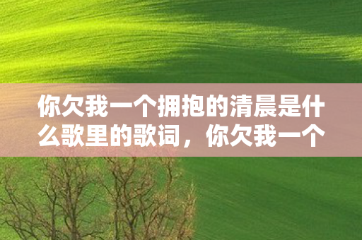 你欠我一个拥抱的清晨是什么歌里的歌词，你欠我一个拥抱的清晨，这首歌背后的故事和情感