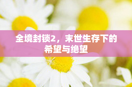 全境封锁2，末世生存下的希望与绝望