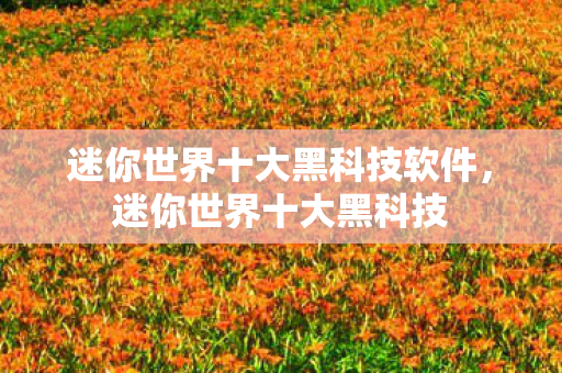 迷你世界十大黑科技软件图片