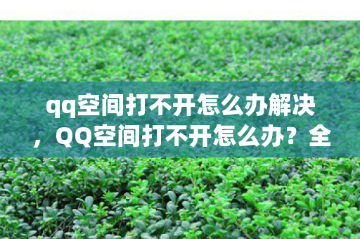 qq空间打不开怎么办解决，QQ空间打不开怎么办？全面解析解决方案