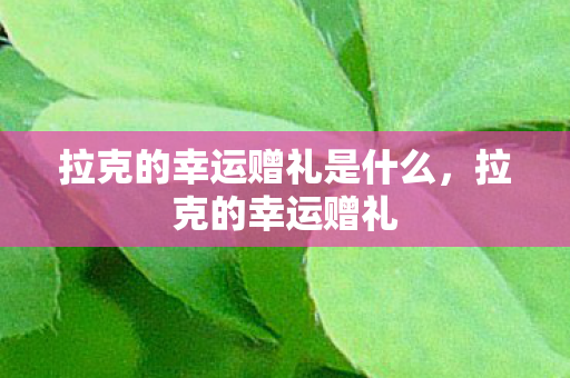 拉克的幸运赠礼是什么，拉克的幸运赠礼