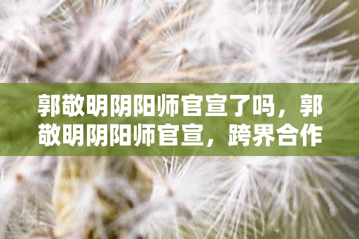 郭敬明阴阳师官宣了吗图片