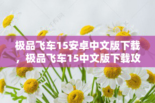 极品飞车15安卓中文版下载，极品飞车15中文版下载攻略及游戏体验