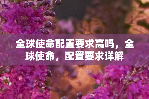全球使命配置要求高吗图片