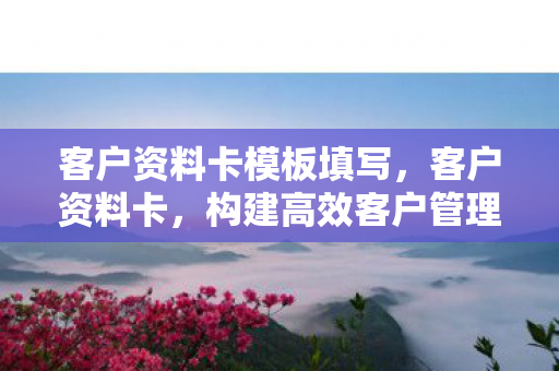 构建高效客户管理的基石图片