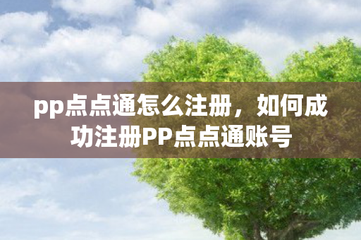 如何成功注册PP点点通账号图片