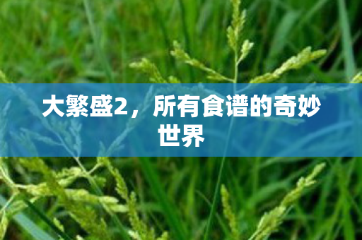 大繁盛2，所有食谱的奇妙世界