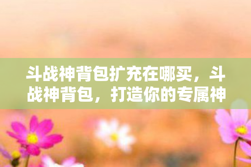 斗战神背包扩充在哪买，斗战神背包，打造你的专属神器