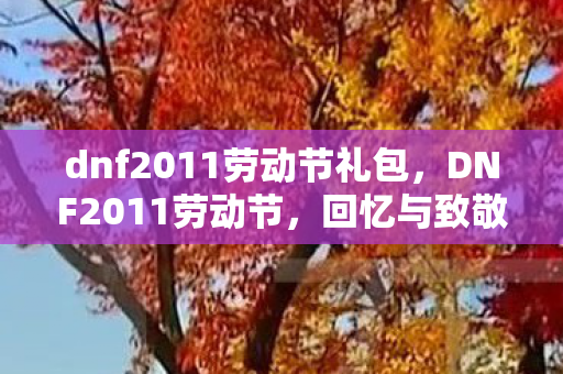 dnf2011劳动节礼包,DNF2011劳动节,回忆与致敬 dnf2011劳动节礼包,DNF2011劳动节,回忆与致敬