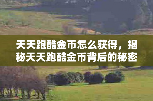 天天跑酷金币怎么获得，揭秘天天跑酷金币背后的秘密与策略