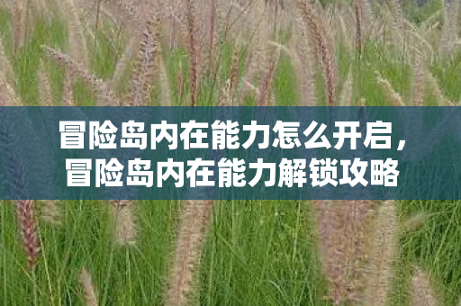 冒险岛内在能力怎么开启,冒险岛内在能力解锁攻略 冒险岛内在能力怎么开启,冒险岛内在能力解锁攻略
