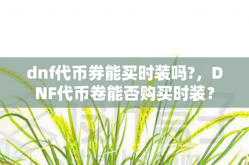 dnf代币券能买时装吗?,DNF代币卷能否购买时装? dnf代币券能买时装吗?,DNF代币卷能否购买时装?