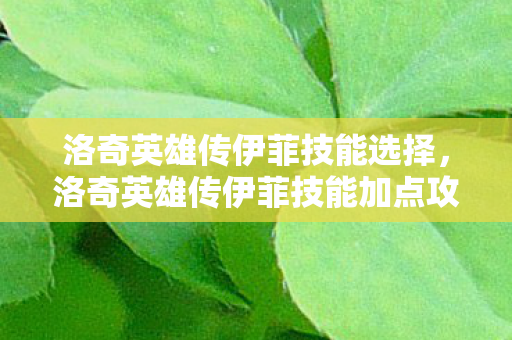 洛奇英雄传伊菲技能选择,洛奇英雄传伊菲技能加点攻略 洛奇英雄传伊菲技能选择,洛奇英雄传伊菲技能加点攻略