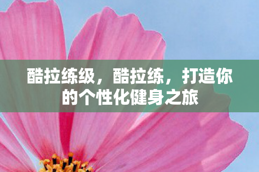 酷拉练级,酷拉练,打造你的个性化健身之旅 酷拉练级,酷拉练,打造你的个性化健身之旅