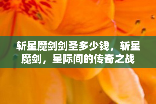 斩星魔剑剑圣多少钱，斩星魔剑，星际间的传奇之战