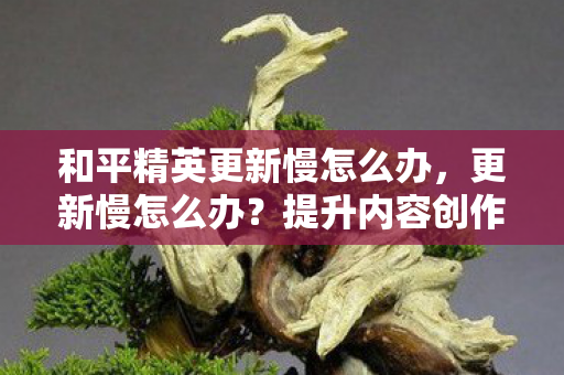 和平精英更新慢怎么办，更新慢怎么办？提升内容创作效率的实用建议