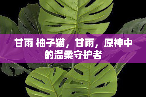 甘雨 柚子猫，甘雨，原神中的温柔守护者