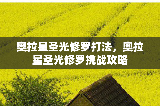 奥拉星圣光修罗打法，奥拉星圣光修罗挑战攻略