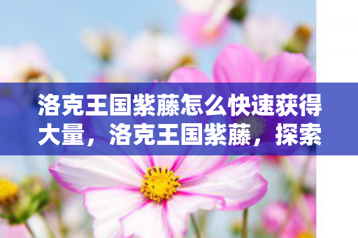 洛克王国紫藤怎么快速获得大量,洛克王国紫藤,探索神秘植物的奇幻之旅 洛克王国紫藤怎么快速获得大量,洛克王国紫藤,探索神秘植物的奇幻之旅