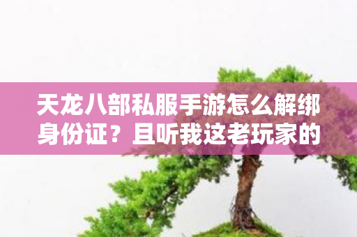 天龙八部私服手游怎么解绑身份证?且听我这老玩家的吐血经验!天龙八部私服 天龙八部私服手游怎么解绑身份证?且听我这老玩家的吐血经验!天龙八部私服