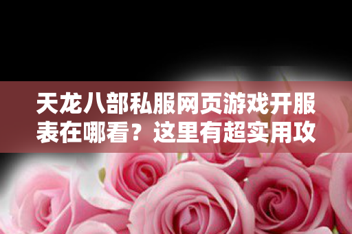 天龙八部私服网页游戏开服表在哪看图片
