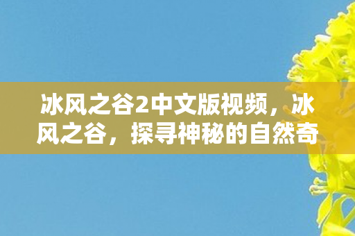 冰风之谷2中文版视频，冰风之谷，探寻神秘的自然奇观