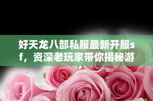 资深老玩家带你揭秘游戏里那些不为人知的事儿天龙八部私服图片