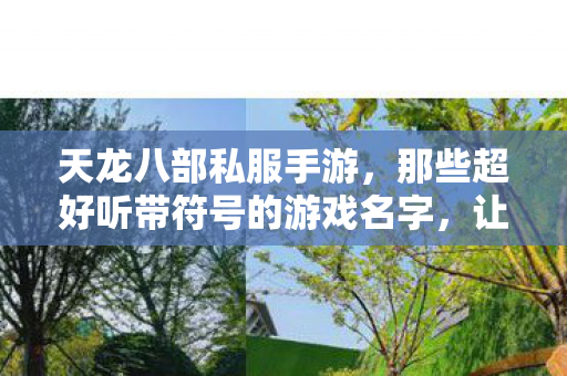 那些超好听带符号的游戏名字图片