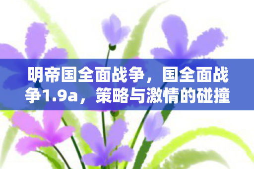 明帝国全面战争，国全面战争1.9a，策略与激情的碰撞