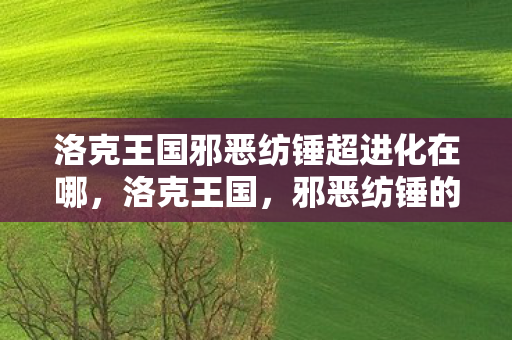 洛克王国邪恶纺锤超进化在哪，洛克王国，邪恶纺锤的阴影