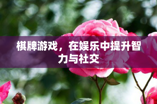 棋牌游戏,在娱乐中提升智力与社交 棋牌游戏,在娱乐中提升智力与社交