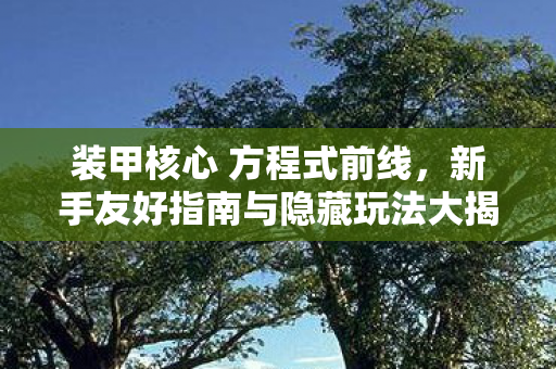新手友好指南与隐藏玩法大揭秘图片