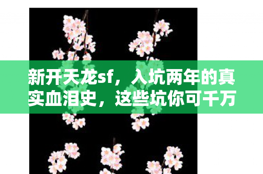 新开天龙sf,入坑两年的真实血泪史,这些坑你可千万别踩! 新开天龙sf,入坑两年的真实血泪史,这些坑你可千万别踩!