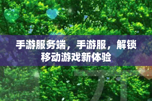 手游服务端,手游服,解锁移动游戏新体验 手游服务端,手游服,解锁移动游戏新体验