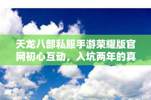 入坑两年的真实血泪史与野路子分享天龙私服图片