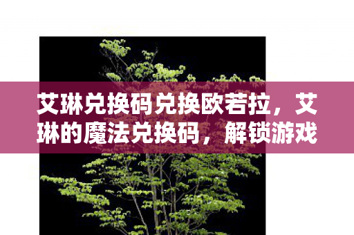 艾琳兑换码兑换欧若拉，艾琳的魔法兑换码，解锁游戏世界的神秘宝藏
