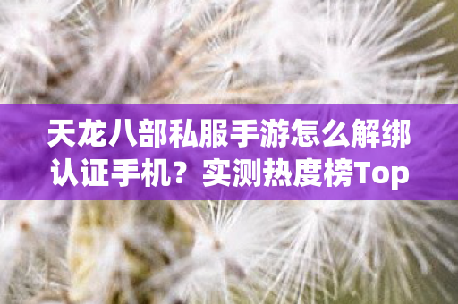 天龙八部私服手游怎么解绑认证手机?实测热度榜Top5高人气服,避坑指南来了!天龙私服 天龙八部私服手游怎么解绑认证手机?实测热度榜Top5高人气服,避坑指南来了!天龙私服