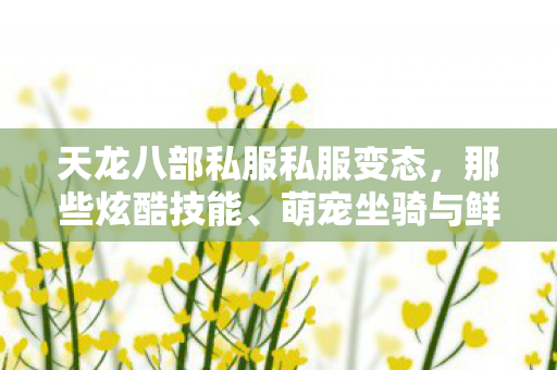 天龙八部私服私服变态,那些炫酷技能、萌宠坐骑与鲜活人格的奇妙世界天龙私服 天龙八部私服私服变态,那些炫酷技能、萌宠坐骑与鲜活人格的奇妙世界天龙私服