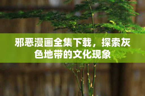 邪恶漫画全集下载，探索灰色地带的文化现象