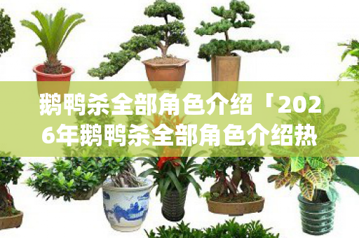鹅鸭杀全部角色介绍「2026年鹅鸭杀全部角色介绍热度榜,Top5高人气实测,避开90%新手陷阱」 鹅鸭杀全部角色介绍「2026年鹅鸭杀全部角色介绍热度榜,Top5高人气实测,避开90%新手陷阱」
