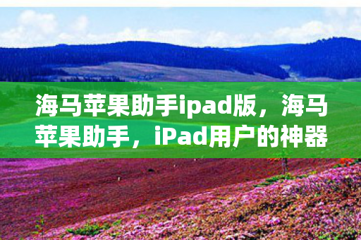 海马苹果助手ipad版，海马苹果助手，iPad用户的神器