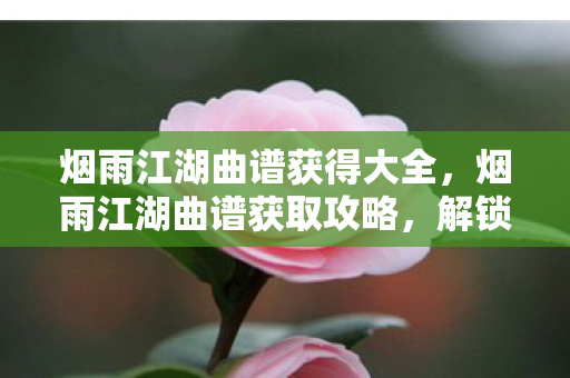 烟雨江湖曲谱获得大全,烟雨江湖曲谱获取攻略,解锁江湖音乐,感受诗意江湖 烟雨江湖曲谱获得大全,烟雨江湖曲谱获取攻略,解锁江湖音乐,感受诗意江湖