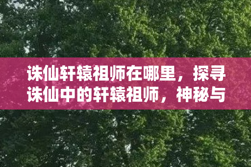 探寻诛仙中的轩辕祖师图片