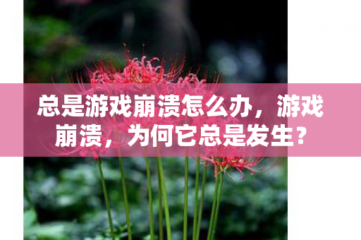 总是游戏崩溃怎么办，游戏崩溃，为何它总是发生？