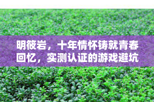 明筱岩,十年情怀铸就青春回忆,实测认证的游戏避坑指南你看过吗? 明筱岩,十年情怀铸就青春回忆,实测认证的游戏避坑指南你看过吗?