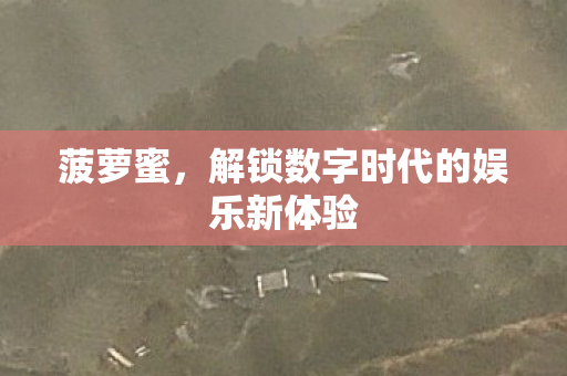 菠萝蜜，解锁数字时代的娱乐新体验