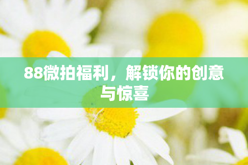 88微拍福利,解锁你的创意与惊喜 88微拍福利,解锁你的创意与惊喜