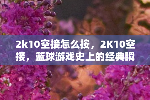 2k10空接怎么按,2K10空接,篮球游戏史上的经典瞬间 2k10空接怎么按,2K10空接,篮球游戏史上的经典瞬间