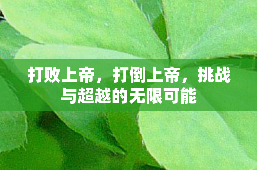 打败上帝,打倒上帝,挑战与超越的无限可能 打败上帝,打倒上帝,挑战与超越的无限可能